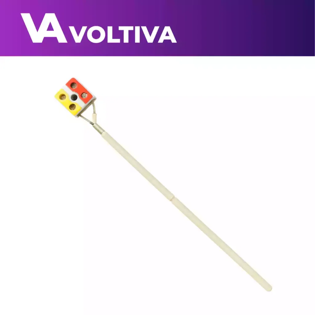 TERMOCUPLA TIPO K – EXPUESTA CON AISLADORES CERÁMICOS Y DADO DE CONEXIÓN