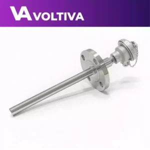 TERMOCUPLA TIPO K – BULBO RECTO EN ACERO REFRACTARIO CON CONEXIÓN A PROCESO BRIDADA