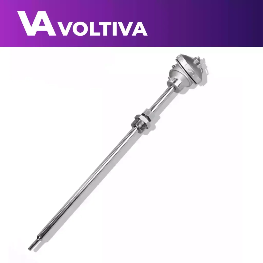 TERMOCUPLA TIPO K – BULBO RECTO CON PUNTA REDUCIDA Y ROSCA MÓVIL