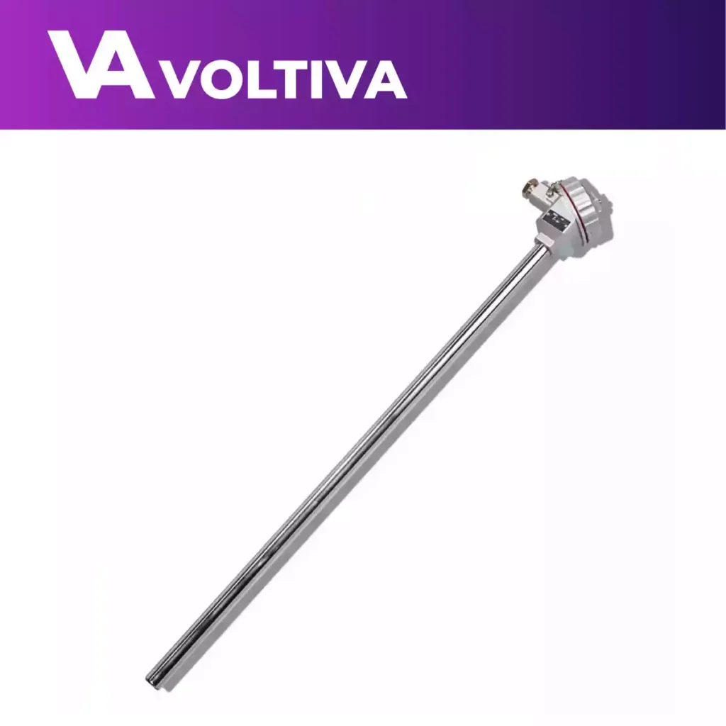 TERMOCUPLA TIPO K – BULBO RECTO CON FUNDA DE ACERO REFRACTARIO PARA ALTAS TEMPERATURAS