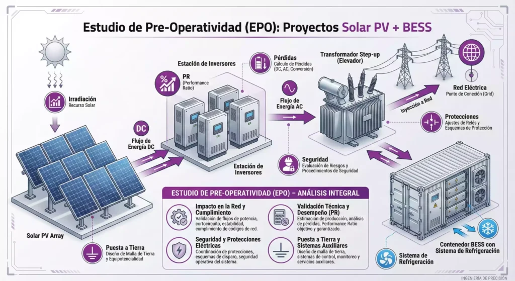 Estudios de Pre-Operatividad (EPO) para Proyectos Fotovoltaicos y Sistemas BESS