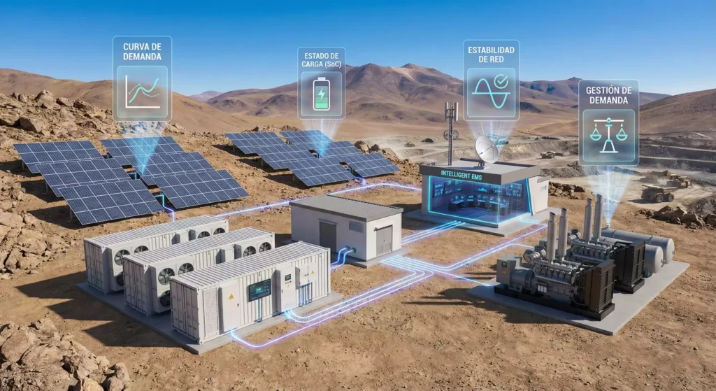 Microgrid minera PV + BESS