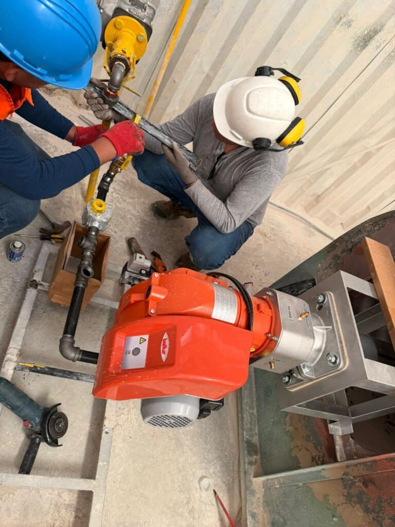 Instalación de quemadores de Industriales